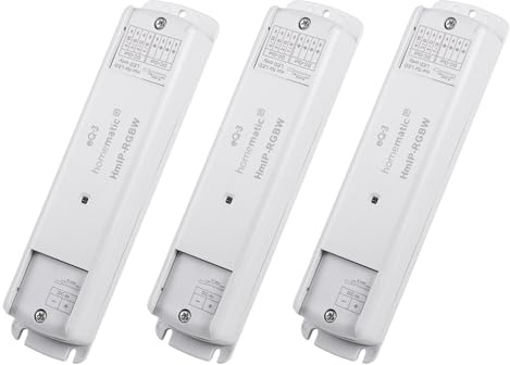 Homematic IP 3er-Set Smart Home LED Controller – RGBW, Lichtstimmung und Farbtemperatur individuell steuern, 157662A0