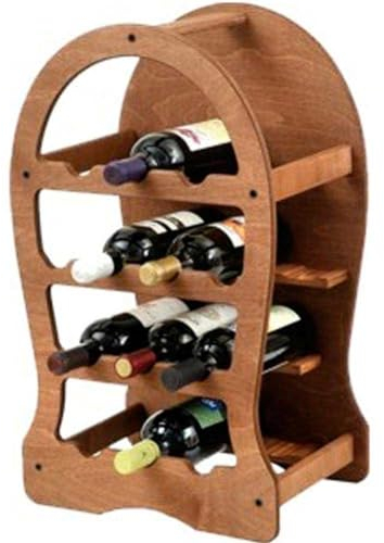 Relax World Weinregal aus Naturholz, Weinregal für Weinkeller, Fassform, Haus, Bar, Restaurant (13 Plätze)