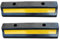 2er Set Parkplatzbegrenzung Gummi - 46 x 14 x8 cm Radstopper für Parkplätze und Garage - Abstandhalter Boden - Anfahrschutz - Parkhilfe Parkschwelle Einparkhilfe - Garagenstopper mit Reflektoren