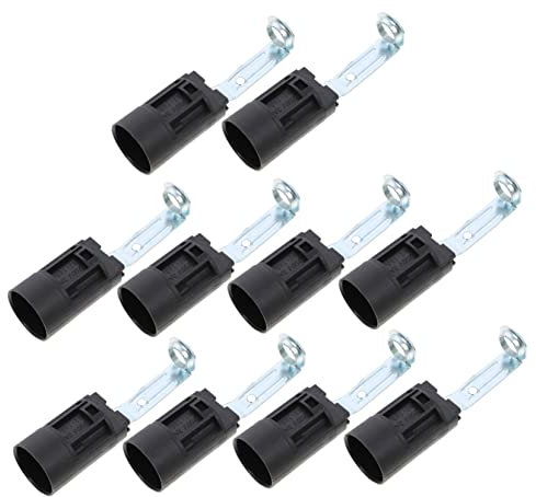 jojofuny 10 Pcs E14 Bracket Lamp Holder Candelabra Base Light Holder Led Bulbs E14 Lamp Holder Plastic Stand Light Socket Outlet Chandelier Bulbs Led Lights Bulb Copper Screw Candle
