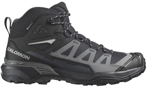 Salomon X Ultra 360 Mid Gore-Tex, Zapatillas para Caminar Hombre, Black Magnet Pewter, 44 2/3 EU