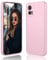 DESSEN Cover per Motorola Moto Edge 30 Neo - Liquido Silicone Custodia con Fodera Microfibra Antigraffio Morbida TPU Antishock Protettiva Case Sottile e Flessibile Cover, Rosa
