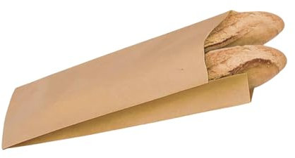 1000 Bolsas De Papel Kraft Para 2 Barras De Pan, 12+5x52 - Ideal Para Panadería, bolsas de papel, Bolsas Ecológicas Resistentes, Bolsas panaderia, Papel Kraft Duradero, Bolsas de pan