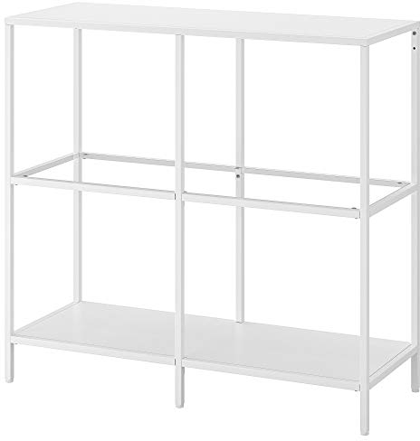 Generisch VITTSJÖ Regal 100x93 cm weiß/Glas