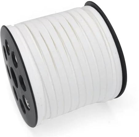 5mm 45m Suede Leather Cords Leather Lace Flat Faux Suede Cord String Thread Velvet Cord for Necklace Bracelet Beading,DIY Crafts