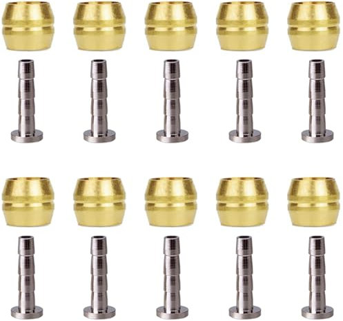 10 Satz BH90 Scheibenbremse Olive Einsatz, Hydraulischer Scheibenbremsschlauch Steckereinsatz, Fahrradschlauch Oliveneinsatz, Olivenanschluss Pin für Shimano SM-BH90 Bremse Mountainbike Ersatzteil