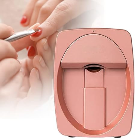 MIRRSSET 3D Smart Digital Nail Art Printer,Mini Portable Nail Painting Machine,Digital Mobile Nail Art Printer,Smart Phone Control Wireless WiFi Signal,Gold