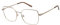 Dakota Quadratisch Metall Brillen in Gold für Damen, Brille mit Sehstärke, optional mit Sonnenbrillen tönung oder Blaulichtfilter (Modell DKO-AOW 02-001)