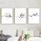 AWKFHF Impression sur Toile Calligraphie Arabe Islamique Noir et Blanc Tableau Décoration Murale,Toile Peinture Affiche Chambre Salon Art Décoration (3X30X40CM,sans Cadre)