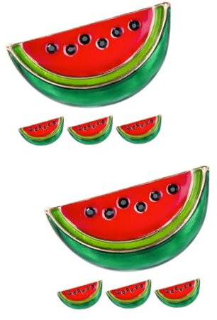 PHENOFICE 2 Sets Wassermelonen-brosche Pullover-clip Modeschmuck Wassermelonen-reversabzeichen Für Frauen 4 Stück * 2