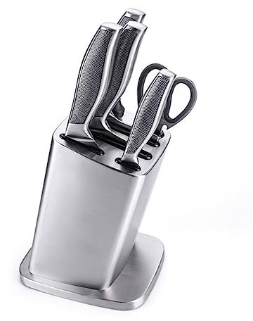 Ciieeo Küchenregal Besteckständer Küchenblock Blocklagerständer Besteckschublade Blockhalter-Organizer Messerständer Küchenmesserhalter messuhrhalter eingelegter Halter Lagerregal Silver