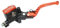 WANGSHAOWEI Kupplungshebel Bremspumpe Hauptbremszylinder Motorradhebel Lenker Hydraulische Kupplung Racing Motorrad 22mm Bremshebel Motorrad(Left orange)