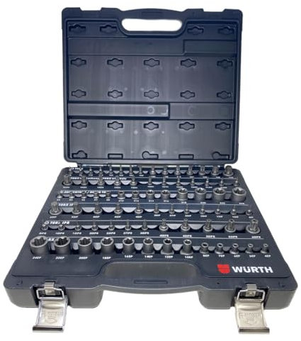 Würth Steckschlüssel Bit Satz 77 Teile im praktischen Koffer TX IP IPR Plus Bits Nussatz Kasten 09651777