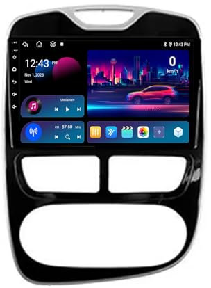 10 Pulgadas Pantalla Táctil Android 14 Radio 2 DIN para Renault Clio 4 BH98 KH98 2012-2019 con Carplay GPS Bluetooth Controles del Volante Cámara de Respaldo(T600 [8+128G])