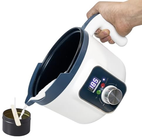 Digital Wax Melter for Candle Making with LED Temperature Display, Electric Candle Melting Pot with Spout, Candle Heater with Constant Temperature to Keeping Warm