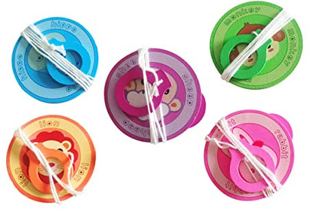 MOLUCKFU Holz-schwungrad-kreisel-Spielzeug Für Kinder Langlebig Und Verformungsresistent Mit Schnur Zum Spielen Im Freien