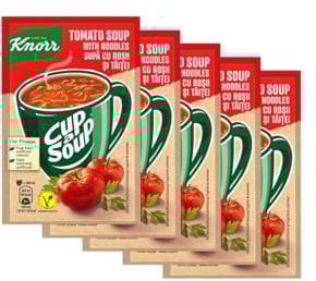 Knorr Instant Cup a Soup Tomato Soup With Noodles 19 g, Pack of 5