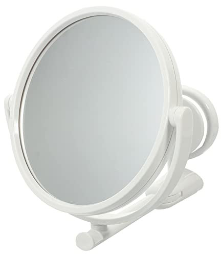 Gatuida Wandmontierter Faltbarer Kosmetikspiegel Für Badezimmer Doppelter Rotations Make Up Spiegel Ohne Bohren Für Damen Platzsparend Und Elegant