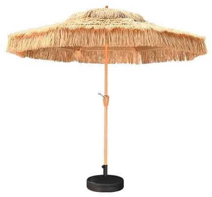 Sonnenschirm mit Ständer, Strandschirm Windfest Stabil, 8 Streben, UV-Schutz, Sonnenschutz, Terrassenschirm Belüftet, Marktschirm für Terrasse, Garten, Balkon