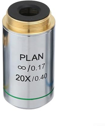 Lente objetivo de microscopio 4X 20X Tamaño estandarizado para uso flexible en entornos de laboratorio (20X)