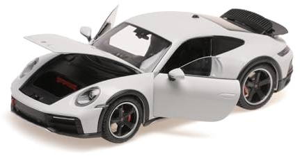 Minichamps 110062074 Porsche 911 Dakar Grey Metallic 2022 with Openings - Scale 1/18 - Model Car
