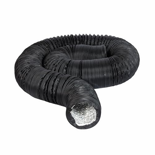 Airflow 100mm (4 inch) x 10m Flexible Aluminium PVC Ventilation Ducting Hose Pipe - Tumble Dryer Vent Hose, Flexible Ducting for Extractor Fans, Cooker Hoods & Hydroponics