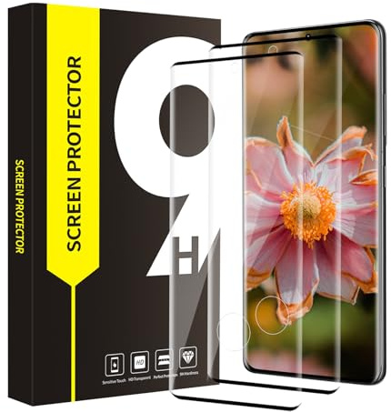 Cable Leader Verre Trempé pour Samsung Galaxy S21 Ultra 5G, Dureté 9H Anti Rayures Protection Écran, Sans Bulle, 0,33mm Tactile Sensible, 2 Pack HD S21 Ultra Vitre Protection(Bord noirs incurvés 3D)