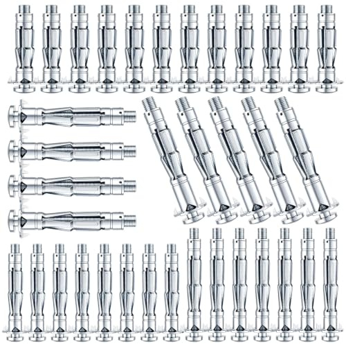 36 Sets Hollow Wall Fixings, Heavy Duty Plasterboard Fixings | M4 M5 Hollow Wall Anchor for Plasterboard, Tiles, Wood Doors, Thin Metal, Concrete and Chipboard