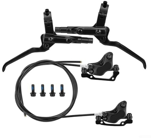 Kit freno idraulico MTB con pinze a 4 pistoncini e rotazione olio a tubo diviso anteriore e posteriore compatibile con interfacce standard di montaggio a palo (solo anteriore)