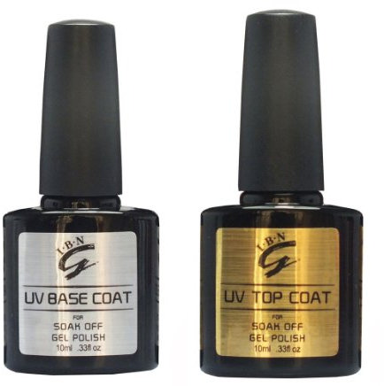 IBN UV/LED Gel Nail Polish Top & Base Coat Twin Pack 10ml Bottles.