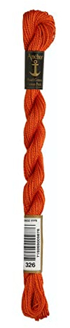 Anchor Perlgarn 5, 4585000-00326, Farbe:rostorange, Stickgarne