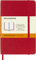 Moleskine Klassisches Notizbuch, Liniertes Notizbuch, Weicher Einband und Elastischer Verschluss, Pocket Format 9 x 14 cm, Scharlachroter Farbton, 192 Seiten