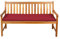Gutekissen® Sitzkissen für Bank, Gartenschaukeln, Sitz, glatt. FK5 (120x40x5, Rot)