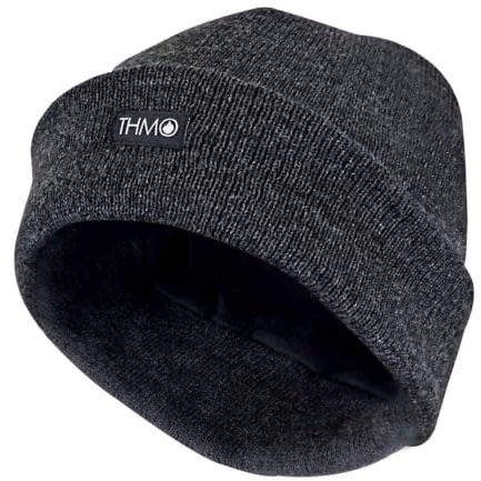 THMO - Mens Outdoor Winter Thermal Knitted 40g 3M Thinsulate Lined Beanie Hat with Cuff