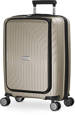 Hauptstadtkoffer TXL - Handgepäck 55 x 40 x 23 cm mit Laptopfach, TSA, Hartschalen Trolley, Leichter Bordkoffer 4 Doppel-Rollen, 55 cm, 40 L, Champagner