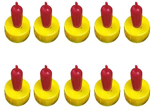 POFET 10pcs Dog Cat Pet Drink Bottle Nipple Teat Lamb/Pup Orphan Soft Red Ewe Goat
