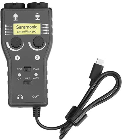 Saramonic SmartRig Professional 2-Channel Audio Interface with XLR, 1/4 & 1/8 Inputs for Android Smartphones & Tablets, PCs & more (SMARTRIG+UC)