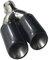 WPCASE Auspuff Endrohr Auspuffblende Gebogen Auspuffblende Auspuffblenden Auspuff Blenden Auspuffblende Doppelrohr Endrohr Auspuffblende Auspuffblende Schwarz EndschalldäMpfer