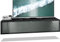 Vladon TV Board Lana 140 Hängeschrank Lowboard 140 x 29 x 37 cm, Made in Germany, Korpus in Schwarz matt, Fronten in Grau Hochglanz | Große Farbauswahl
