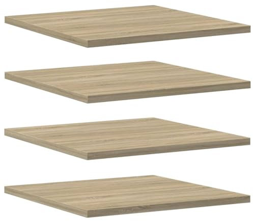 vidaXL 4X Bücherregal Brett Wandboard Wandregal Regal Regalboden Wand Board Ablage Hängeregal Schweberegal Sonoma-Eiche 40x40x1,5cm Holzwerkstoff