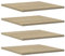 vidaXL 4X Bücherregal Brett Wandboard Wandregal Regal Regalboden Wand Board Ablage Hängeregal Schweberegal Sonoma-Eiche 40x40x1,5cm Holzwerkstoff