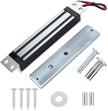 Wosune Serrure magnétique électrique, Serrure de Porte magnétique 280kg / 600Lbs Larges Applications pour Porte en métal pour Porte en Verre pour Porte en Bois pour Porte Coupe-feu