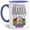Tasse mit Spruch - Collage Hundemama - Für alle Hundefreunde und Hundebesitzer - mit Wunschname und Foto Personalisieren - Keramiktasse - Innen & Henkel Cambridge Blau, 300 ml