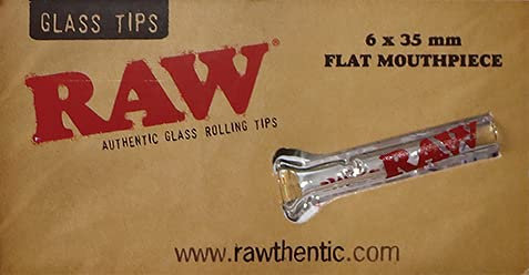 RAW Glass Tips Flat, Glas Tips mit flachem Mundstück 12 Tips