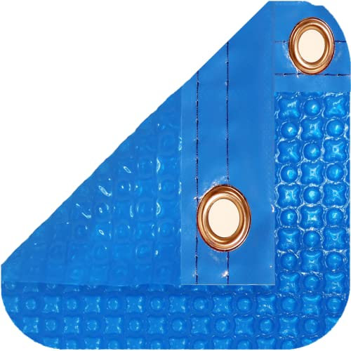 INTERNATIONAL COVER POOL Cobertor Solar 400 micras OXO para Piscina de 4 X 8 Metros con Refuerzo en los Anchos + Enrollador con Tubo de 80mm