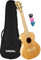 Cascha E-Bamboo Natural Tenor Ukulele Erwachsene & Kinder - inkl. 3 Plektren & Tasche - Bambus-Ukulele als Bühnenbegleiter - hochwertige Carbon-Saiten - integriertes Stimmgerät & 3-Band-Equalizer