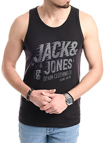 JACK & JONES Herren Tank-Tops Vielfältige Prints | Schmale Passform und atmungsaktive Baumwolle (Tt-Opt-1 (Nala TT, L))
