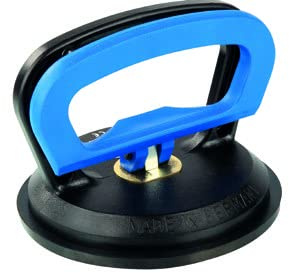 STROXX Saugheber 25/50/90Kg Ø 120mm Glasheber Vakuumheber Gummisauger für den Transport von unhandlichen & schweren Gegenstände Glas, Fliesen, Laminat, Fenster (25 KG (1 Kopf)), Schwarz / Blau