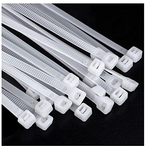 Fascette grandi da 61 cm, bianche, resistenti, per uso esterno, 50 fascette stringicavo extra lunghe in plastica industriale