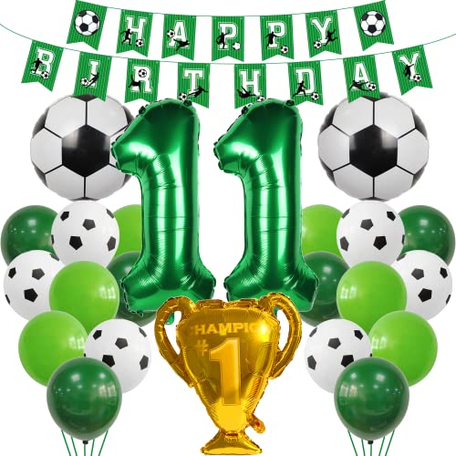Fussball Luftballon 11. Geburtstag Grün Luftballon 11 Jahre Junge Fußball Geburtstagsdeko 11 Jahre Kindergeburtstag Helium Ballon 11 Geburtstag Junge 11. Geburtstagsdeko Fußball 11 Deko